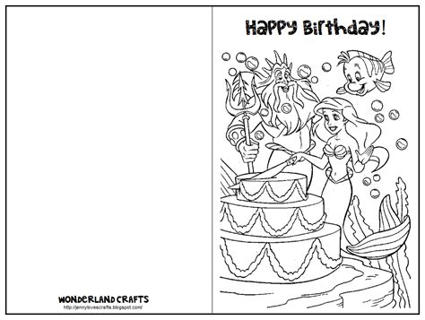 coloring pages foldable printable birthday cards  color