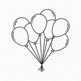Balloons Party Balloon Birthday Drawing Lots Celebration Icon Decoration Icons Getdrawings sketch template