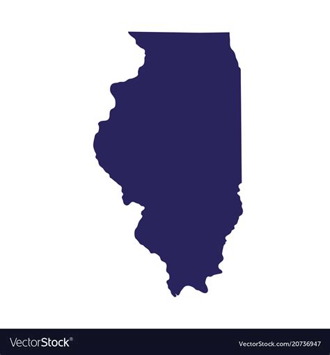 map  state illinois royalty  vector image