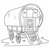 Gypsy Caravan Covered sketch template