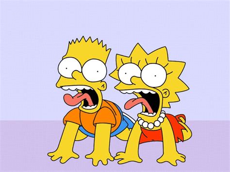 Bart And Lisa Screaming The Simpsons 271496 1024 768  785×589