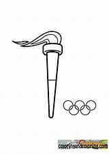 Olympic Torch Coloring Pages Sketch Template sketch template