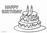 Cake Birthday Coloring Pages Happy Printable Drawing Kids Cool2bkids Coloringpagesonly Getdrawings sketch template