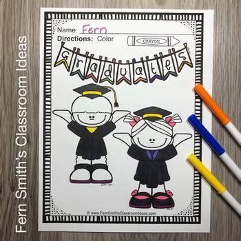 graduation coloring pages freebie  fern smiths classroom ideas