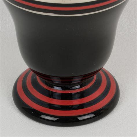 French Art Deco Silver And Red Overlay Black Glass Vase 1930s For Sale