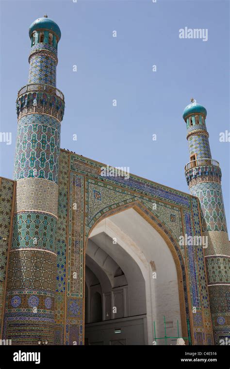 masjid  jami mosque  herat afghanistan stock photo alamy