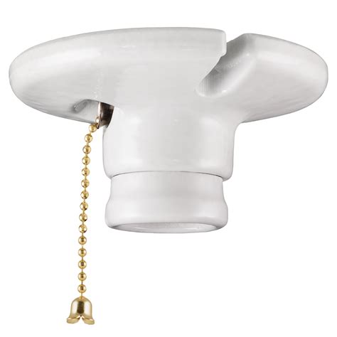 gneral electric porcelain lamp socket medium base pull chain white  walmartcom