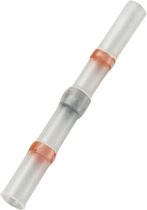stootverbinder met krimpkous  mm  mm volledig geisoleerd rood conrad components