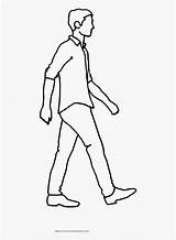 Dibujo Hombre Un Caminando Man Coloring Walking Pngitem sketch template