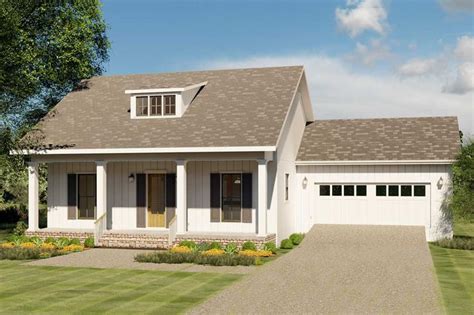 plan dh  bed country cottage  open floor plan front   architectural design