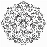 Coloring Mandala Mandalas sketch template