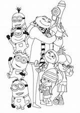 Minions Coloring Pages Easy Tulamama sketch template