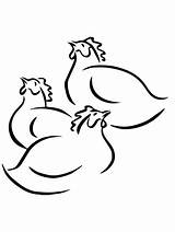 Hens Hen sketch template