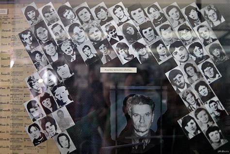 picture  andrei chikatilo surrounded  pictures   victims   identified  killed