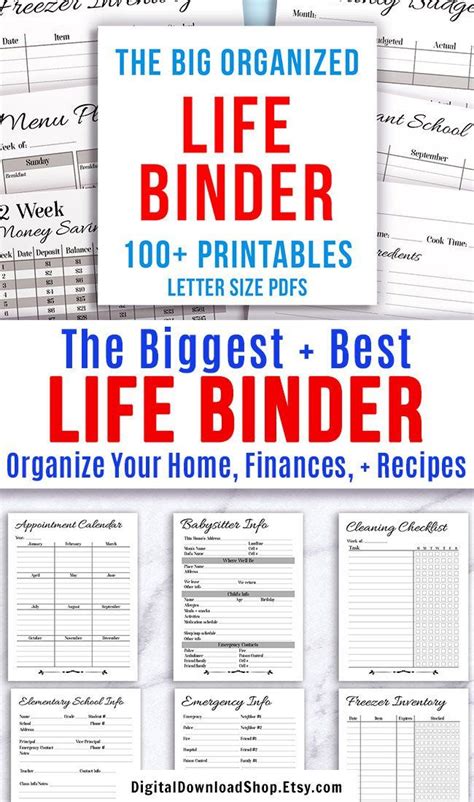 life binder binder organization organizing tips organizing paperwork