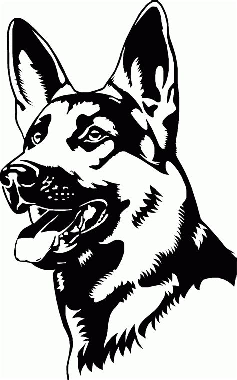 german shepherd dog coloring page coloring home