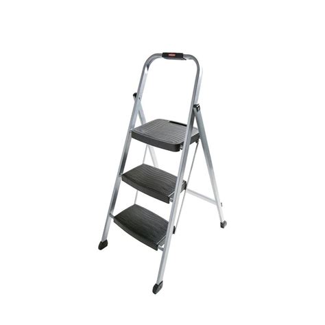 rubbermaid  step steel step stool ladder rm   home depot