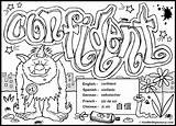 Coloring Graffiti Pages Teenagers Print Words Detailed Monsters Moody Library Clipart Printable Word Printablee Comments sketch template