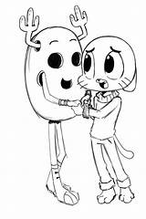 Gumball Coloring Amazing Penny Pages Cartoon Choose Board Getdrawings Drawing sketch template