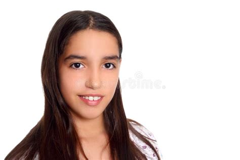 Latin Mexican Teen Girl Smile Indian Wood Totem Stock Image Image Of