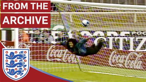 goalkeeper rene higuitas incredible scorpion kick   archive youtube