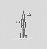 Burj Khalifa Creativestall sketch template
