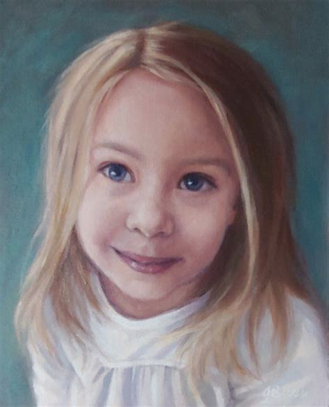 realistic custom artwork child portrait painting   etsy