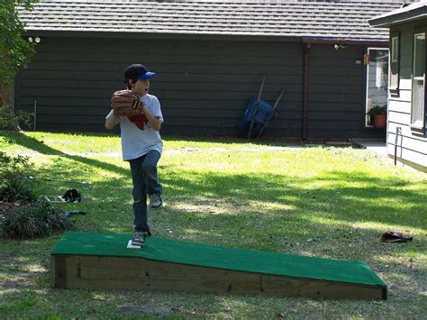 backyard pitching mound zajdel park  baseball fan
