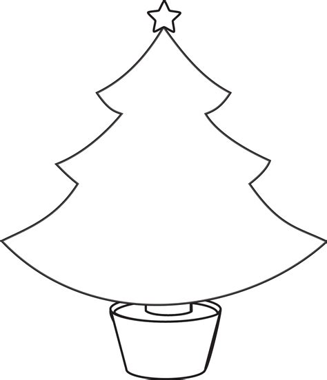 christmas tree outline clip art clipartsco