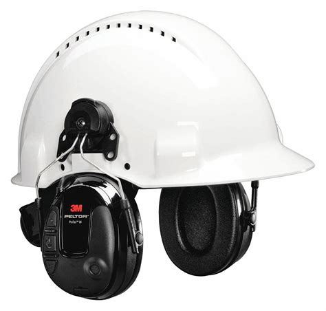 hard hat mounted electronic ear muffs db noise reduction rating nrr dielectric  black