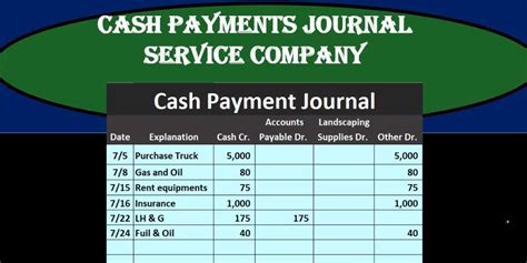 cash payments journal service company  accounting