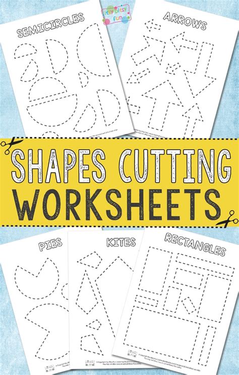 cutting shapes worksheets itsy bitsy fun