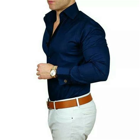 pin  danielle schrag  outfits de hombres formal mens fashion navy blue dress shirt mens