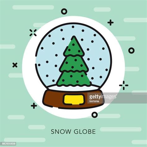 snow globe outline high res illustrations getty images