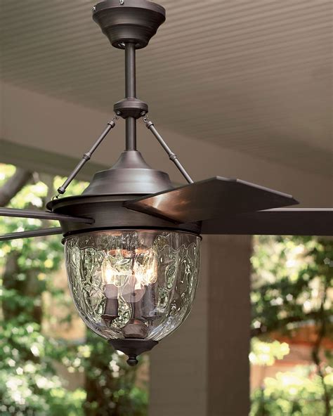 dark aged bronze outdoor ceiling fan  lantern