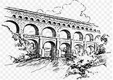 Roman Aqueduct Architecture Sketch Bridge Pont Gard Du Drawing Ancient Rome Clipart Canal Arch Sketches Paintingvalley Kindpng sketch template