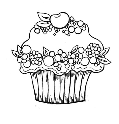 cupcake coloring template  pattern coloring pages