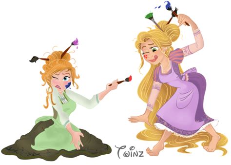 Twins Indeed Anna And Rapunzel With Images Disney