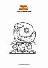 Superzings Pow Supercolored sketch template