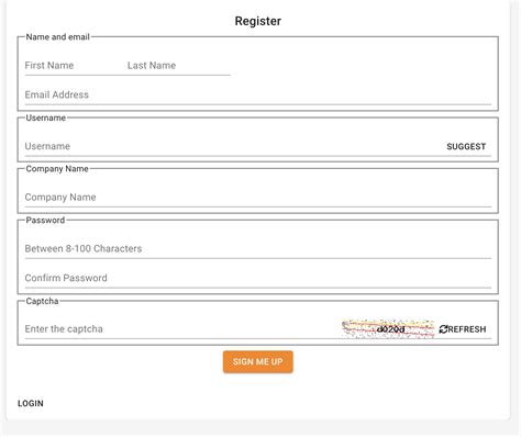 account signup