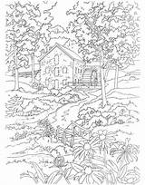 Coloring Pages Adults Publications Dover Sheets Coloriage Country Doverpublications Paysage Choose Board Printable sketch template