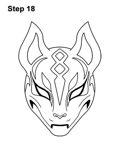 draw drift mask fortnite  step  step pictures
