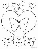 Hearts Butterflies Coloring Pages Heart Printable Kids Printables Word Jokes Games Cjo sketch template
