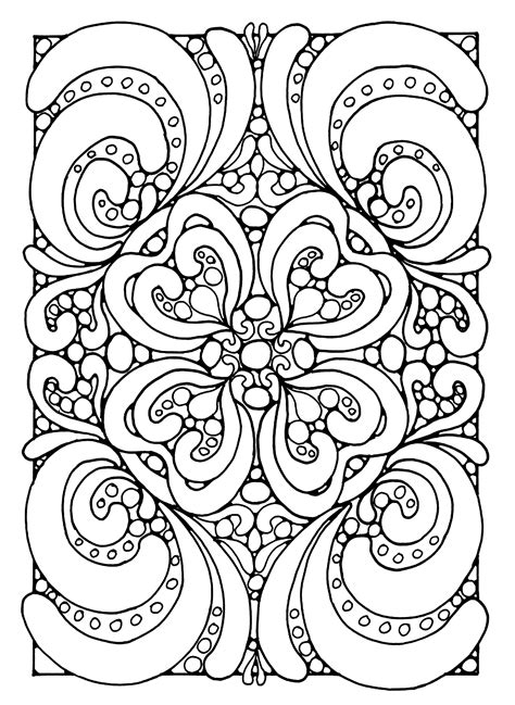 abstract zen anti stress adult coloring pages