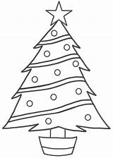 Tree Christmas Coloring Drawing Outline Kids Simple Pages Trees Easy Printable Sheet Sheets Draw Drawings Xmas Colour Print Getdrawings Lights sketch template