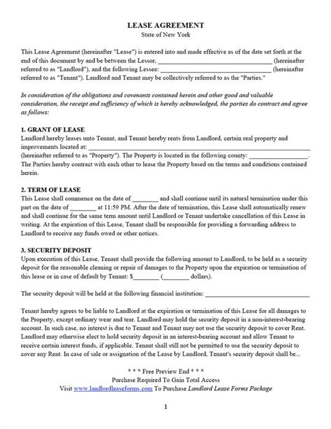 york residential lease agreement lease agreement landlord lease