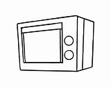 Oven Microwave Coloring Coloringcrew sketch template