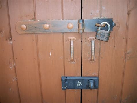 hasp   garage door   padlocks