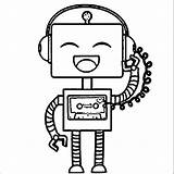 Robot Coloring Coloring4free Robots sketch template