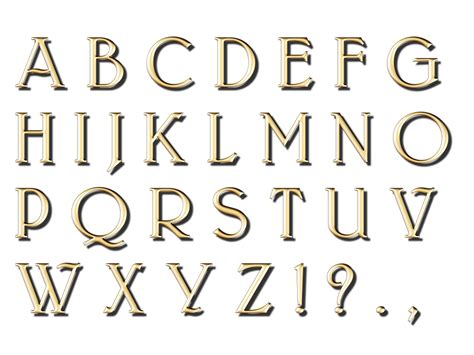 illustration letters gold classic alphabet   image